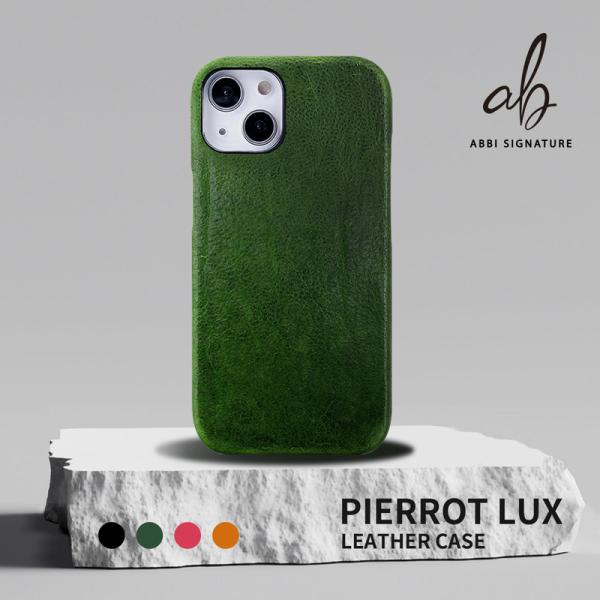 ABBI SIGNATURE iPhone 13 ケース 本革 背面カバー PIERROT LUX ...