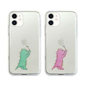 iPhone SE (第3世代 / 2022年) ケース カバー AKAN ソフトクリアケース お絵かきザウルス [iPhone SE2/12 mini/12 Pro/12]｜mycaseshop