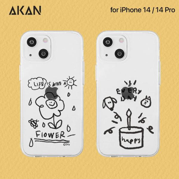 アイフォン14 ケース カバー [ iPhone 14 / 14 Pro ] ソフトクリアケース 花...