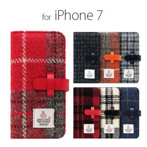 iPhone7 ケース 手帳型 SLG Design Harris Tweed Diaryアイフォン 本革 カバー