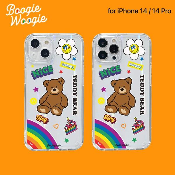iPhone14 14Pro ケース クリア カバー BOOGIE WOOGI オーロラケース Te...