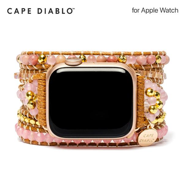 アップルウォッチバンド 多重巻きバンド 49-38mm M・Sサイズ Cape Diablo ゴール...