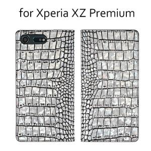 Xperia XZ Premium ケース 本革 手帳型 GAZE Hologram Croco Diary エクスペリア エックスゼット プレミアム カバー SO-04J｜mycaseshop