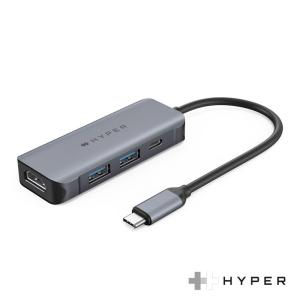 HyperDrive 4in1 USB-C Hub【100W急速充電 / ディスプレイ拡張 / 4K60Hz HDMI / 100W PD USB-C / USB3.2 Gen1対応 / USB-A × 2 】 ハイパー ハブ｜mycaseshop