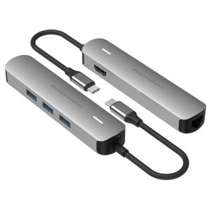 USB Type C hub ハブ HyperDrive 6in1 USB-C Hub 急速充電可能 高速データ転送 4K高画質 LANケーブル HYPER++ ハブ テレワーク 在宅勤務｜mycaseshop