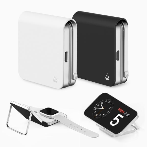 2in1 折りたたみ ワイヤレス充電スタンド for iPhone・Apple Watch・Air ...