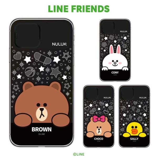 iphone 11 ケース LINE FRIENDS iPhone 11 ケース LEDで光る LI...