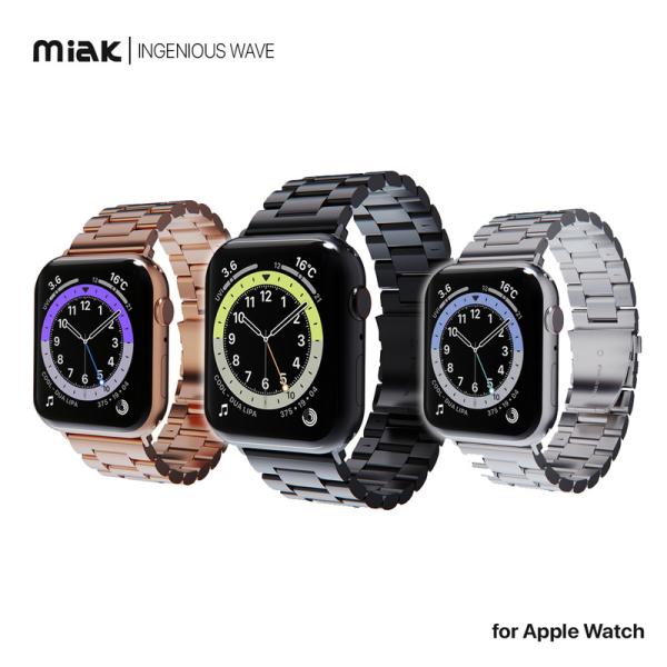 アップルウォッチ バンド ステンレス miak METAL BAND for Apple Watch...