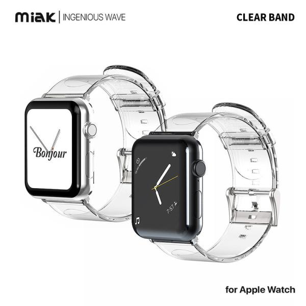 Apple Watch 透明バンド miak CLEAR BAND for アップルウォッチ Ult...