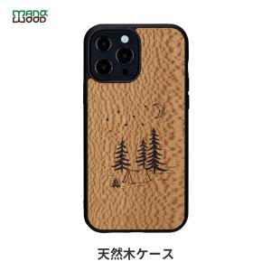 iPhone 13 Pro Max ケース 天然木 バックカバー Man&Wood camp｜mycaseshop