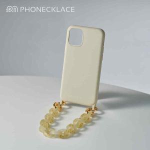ストラップ＆ケース ハンドチェーンストラップ付き 「アイボリー」 シリコンケース for iPhone 13 / 13 Pro / 13 Pro Max PHONECKLACE