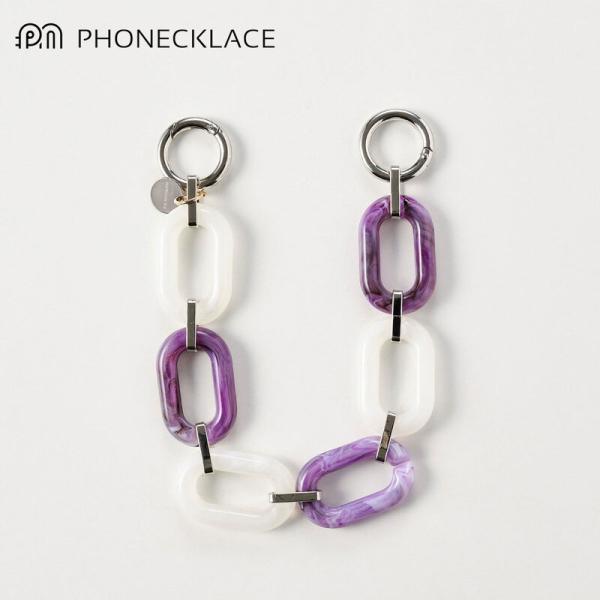 PHONECKLACE ハンドチェーンストラップ ツートーン スマホiPhone用 ショットトラップ...