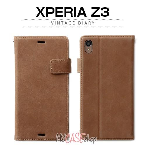 Xperia Z3 ケース 手帳型 Zenus Vintage Diary （ゼヌス ビンテージダイ...