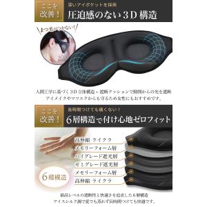 アイマスク サエギリ 睡眠グッズ 遮光率99,...の詳細画像4