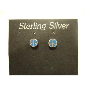 横浜最新 シルバー925SILVERピアスpeace ☆ 魅惑のピースマーク 世界平和 左右セット ...