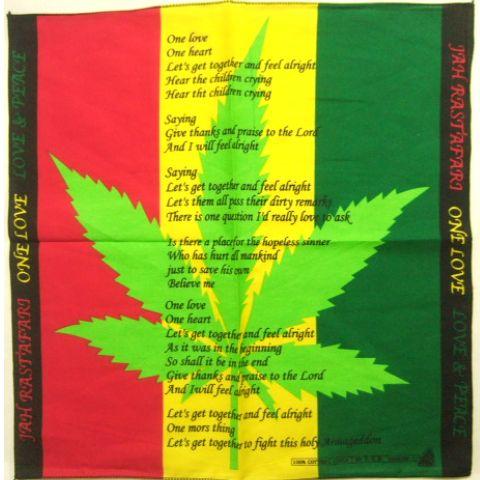 訳あり横浜最新 ワンラブマリファナ ラスターカラー☆魅惑のバンダナ ONE LOVE marijua...