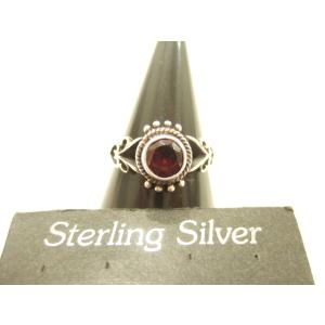 横浜最新シルバー925SILVER 銀♪魅惑のガーネット風リング オールドファッション14〜18号送...