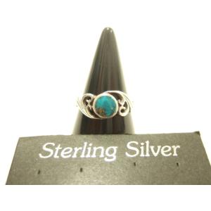 横浜最新 シルバー925SILVER銀ピンキーリング♪魅惑の波の紋様 1〜8号 ブルー メンズレディ...