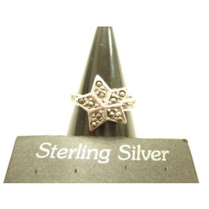 横浜最新 シルバー925SILVER 銀♪魅惑のスター星 マーカサイトリング 10〜14号 メンズレ...
