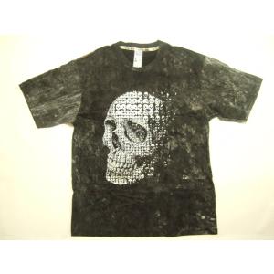 横浜最新 ドクロスカール ♪魅惑のＴシャツ 黒 ウオッシュ加工絞り柄 L, XL 送料無料27(サイ...