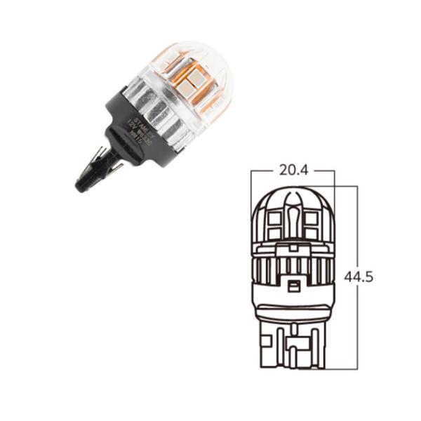 CW7875. LEDバルブスタンダード　互換電球タイプ:T20(W3×16q).　発光色:電球色