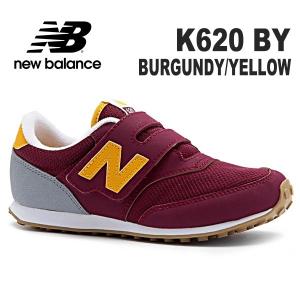 ニューバランス キッズ スニーカー new balance K620 BY BURGUNDY/YELLOW 靴 子供靴 ジュニアスニーカー