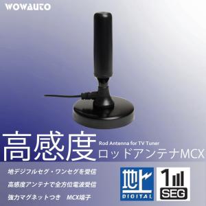 車載 ロッドアンテナ 2本セット 高感度 置型 MCX マグネット テレビ