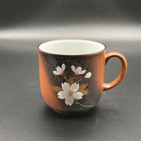 有田焼 焼締め桜絵 マグカップ かっぷ コップ 和食器 ゆのみ ロックカップ コップ ビール