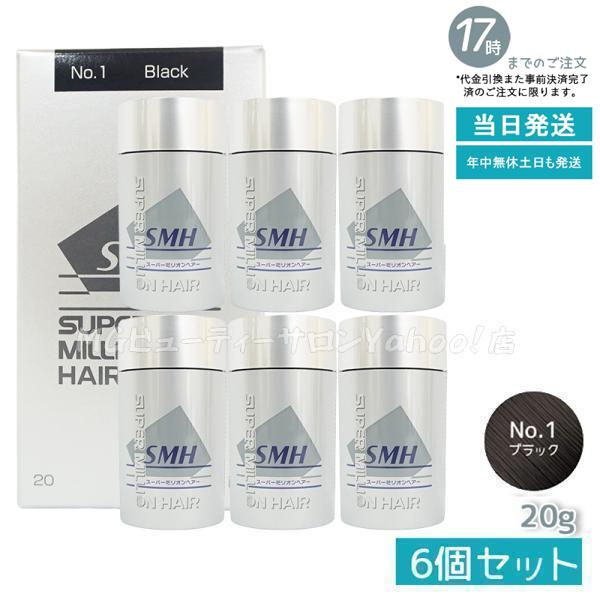 ルアン スーパーミリオンヘアー 20g No.1 ブラック 6個セット 隠し 粉 透けない 微細パウ...