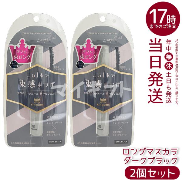 kingdom キングダム 束感カールマスカラ ダークブラック 2個セット まつげ 保湿 補修 美容...