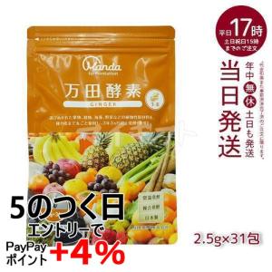 万田酵素 ペーストタイプ GINGER ジンジャー 分包 77.5g 2.5g×31包 賞味期限2027年5月 ミネラル 国産 アミノ酸 酵素サプリ 栄養