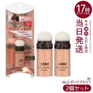 ルアン SMH ヘアファンデーション 3g No.2 ダークブラウン 2個セット 髪 頭 分け目 つむじ ふりかけ 白髪かくし