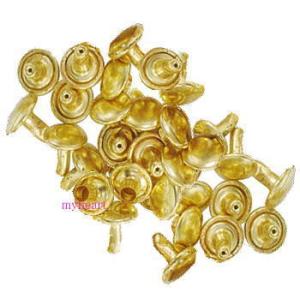 両面小カシメ（本ゴールド小20組）並足・長足（直径：約6mm）（材料）