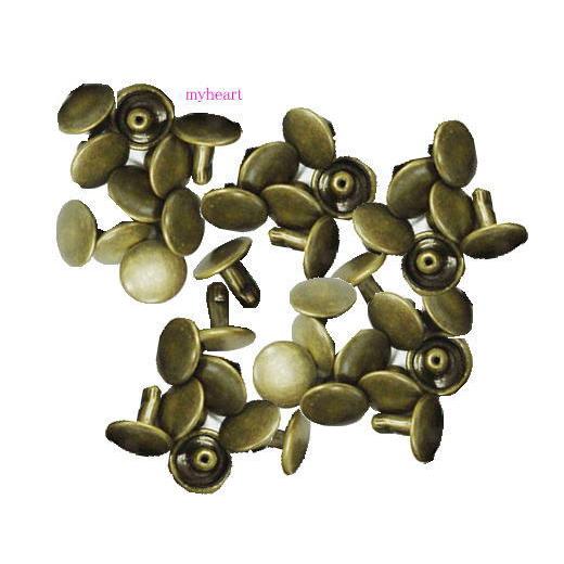 両面大カシメ（アンティーク　大20組）並足（直径：約9mm）（材料）