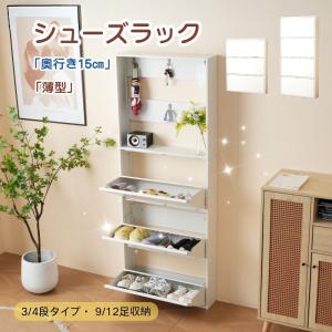 【3段ラック 棚付き 幅65cm】シューズラック スリム 靴箱 シューズボックス 下駄箱 省スペース シューズラック くつ箱 収納ラック 靴収納