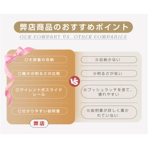 ドレッサー 化粧台 3色調節 鏡台 LEDミラ...の詳細画像3