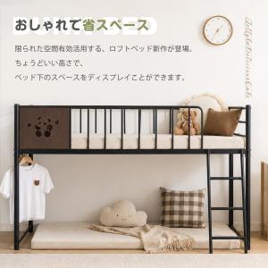 【パンダデザイン】ロフトベッド パイプベッド ...の詳細画像1