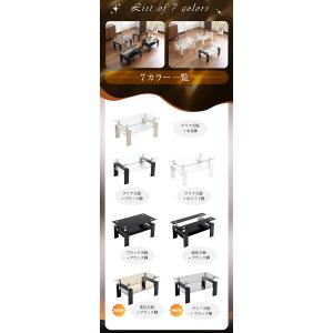 【方形】ガラステーブル センターテーブル ロー...の詳細画像1