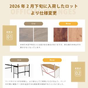 ロフトベッド シングルベッド パイプベッド デ...の詳細画像1