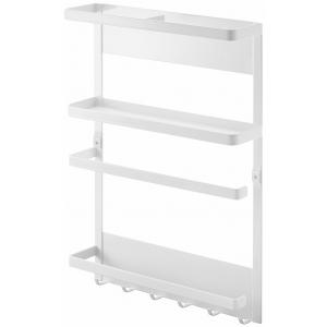 マグネット冷蔵庫サイドラック プレートPlate ホワイト/2907　ラップホルダー　キッチンペーパ...