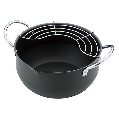 たっぷり深型揚げ鍋アミ付(IH対応） 22cm 4521540252149 SALUS　キッチン 揚...