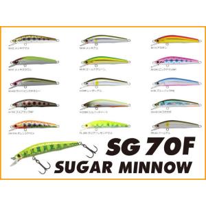 バスデイ　シュガーミノーＳＧ７０Ｆ　　70mm　4.4g　SUGAR MINNOW SG 70F　　SG70F　シュガー　ミノー Bassday