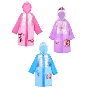 Disney(ディズニー)ミニーマウス　ソフィア　エルサとアナ　レインコート　雨具　カッパ　ポンチョ　キッズ　女の子　子供　110-120