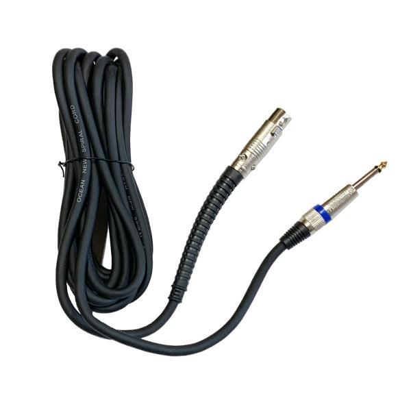 ワイヤードマイク用 強化コード 5m　(マイクシールド）XLR メスから1/4インチ TSケーブル ...