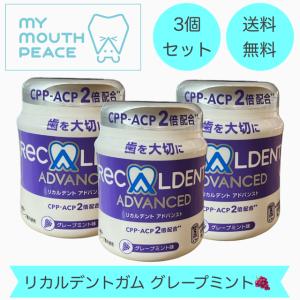 GC（ジーシー） 3個セット リカルデント ボトル ガム 140g グレープ