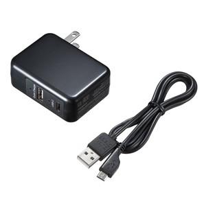 AC充電器（ブラック）USB Type Cポート搭載Quick Charge 3.0対応｜myoffice