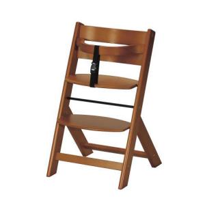 グローアップチェア座面の高さを変えられる子供用木製椅子(ブラウン)｜myoffice