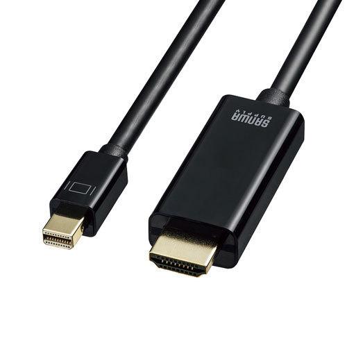 ミニDisplayPort-HDMI変換ケーブル　HDR対応　ブラック　1m