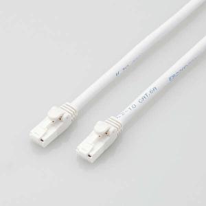 LANケーブル CAT6A対応 EU RoHS指令準拠 爪折れ防止 簡易パッケージ仕様 30m ヨリ線 ホワイト｜myoffice