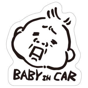 BABY in CAR マグネット カーステッカー 車 ベイビーインカー 型ぬき イラスト 磁石シート